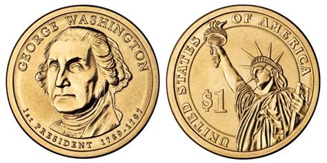 2007 P Presidential Dollar George Washington Golden Dollar Coin Value ...