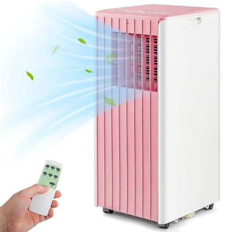 Costway 7,100 BTU Portable Air Conditioner Cools 350 Sq. Ft. with Dehumidifier and Remote in ...