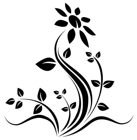 Black And White Flower PNG Images Transparent Free Download | PNGMart