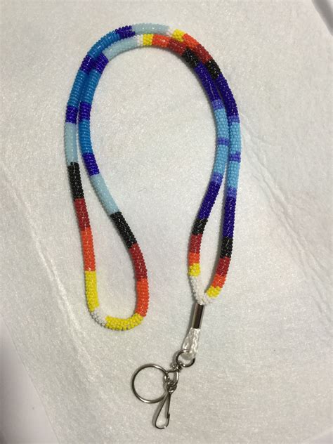 Beaded wrapped lanyard | Beaded lanyards, Lanyard, Beading tutorials