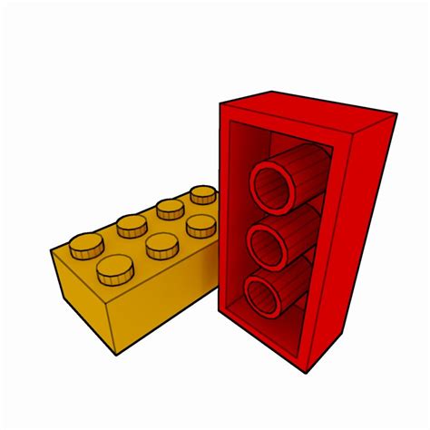 3d model piece lego brick 2x4