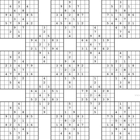 Free Printable Samurai Sudoku - Free Printable