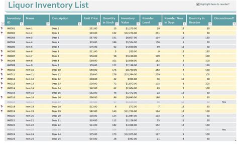 Bar Stocktake Spreadsheet — db-excel.com