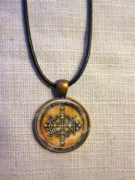 Papa Legba Veve Pendant in Copper with cord | Etsy