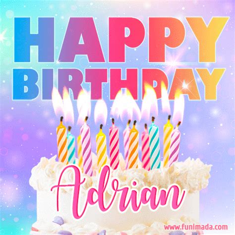 Happy Birthday Adrian GIFs for Her - Download on Funimada.com