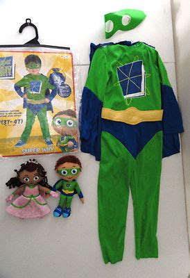 PBS Super Why WHYATT 3T-4T Costume & 8" Princess Presto & Whyatt Plush Dolls | #468943755