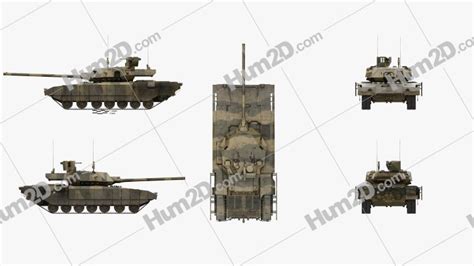 T-14 Armata Blueprint in PNG - Download Military Clip Art Images