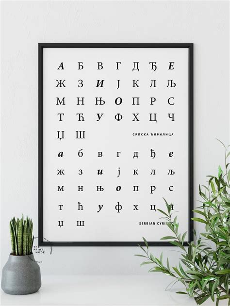 Azbuka Cyrillic Alphabet Learning Poster with Vowels Trendy | Etsy in ...