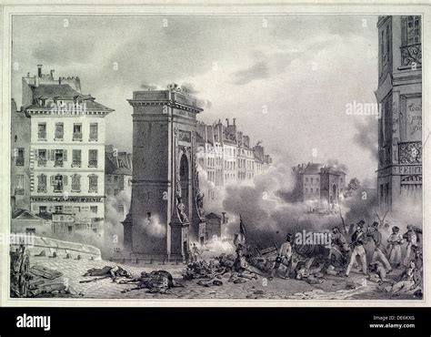 Paris. The July Revolution of 1830, 1830. Artist: Anonymous Stock Photo - Alamy