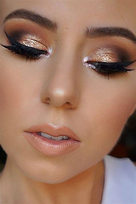 45 Top Rose Gold Makeup Ideas To Look Like A Goddess | Gold makeup looks, Wedding makeup tips ...