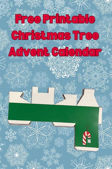 the free printable christmas tree advent calendar