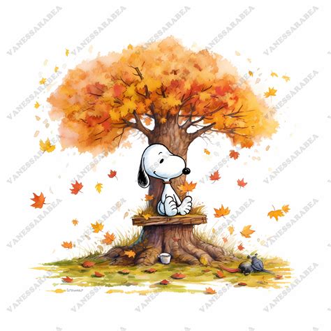 Snoopy PNG, Thanksgiving Png, Fall Leaves Clipart,snoopy Illustration, Snoopy Clip Art, Digital ...