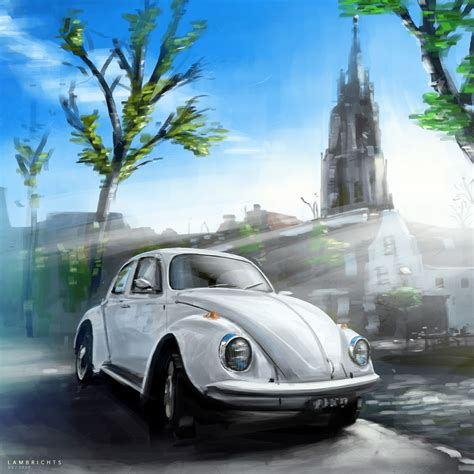 Car digital paintings on Behance