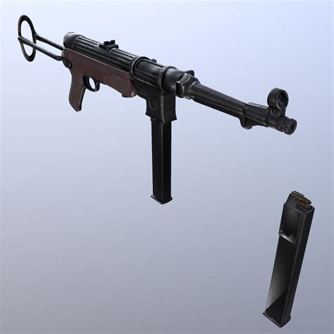 Submachine gun mp 38 40 3d model