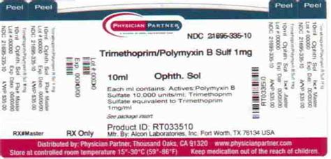 Polymyxin B Sulfate And Trimethoprim Solution Information, Side Effects, Warnings and Recalls