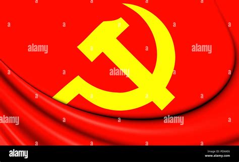 3D Communist Party of Vietnam Flag. 3D Illustration Stock Photo - Alamy