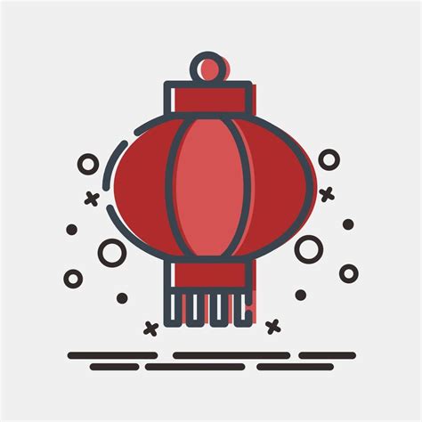 Icon chinese lantern. Chinese New Year celebration elements. Icons in ...