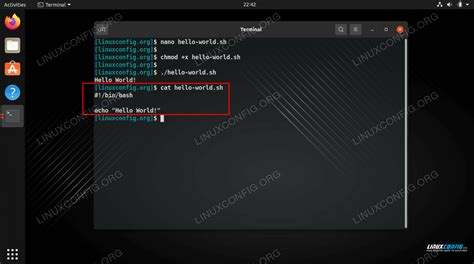 Bash Script: Hello World Example - LinuxConfig