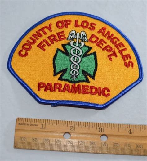 Los Angeles County Fire Department Paramedic Iron-On | Etsy