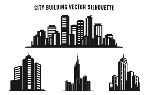 City Building Silhouette vector set, City Buildings Logo vector icon Bundle 35353852 Vector Art ...