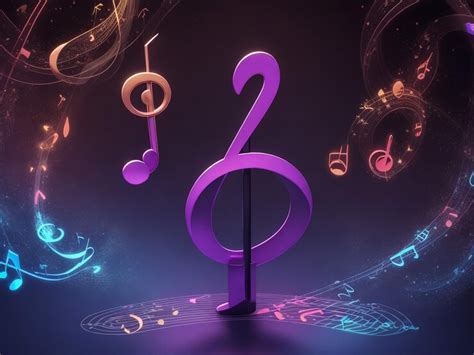 Premium Photo | Volumetric musical background with a treble clef and notes