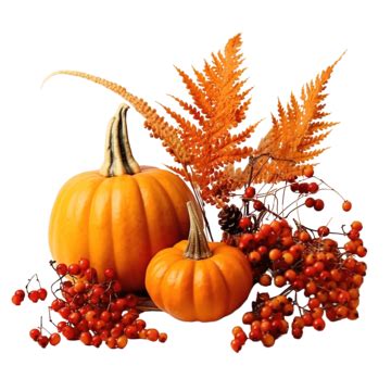 Autumn, Pumpkin, Rowan Berry And Autumn Decorations, Thanksgiving ...