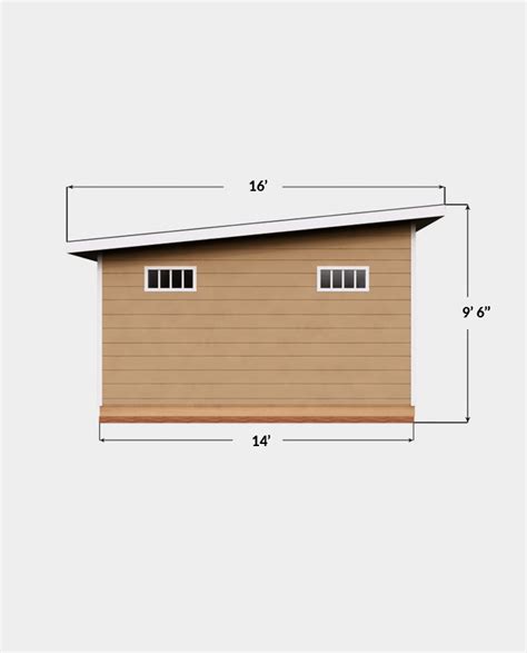 14X20 Lean To Storage Shed Plan - Howtobuildashed.org