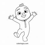Cocomelon Activity Coloring Page sketch template