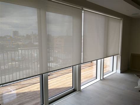 Sunscreen roller blinds - floor to ceiling windows - sliding doors | London | Blinds for french ...