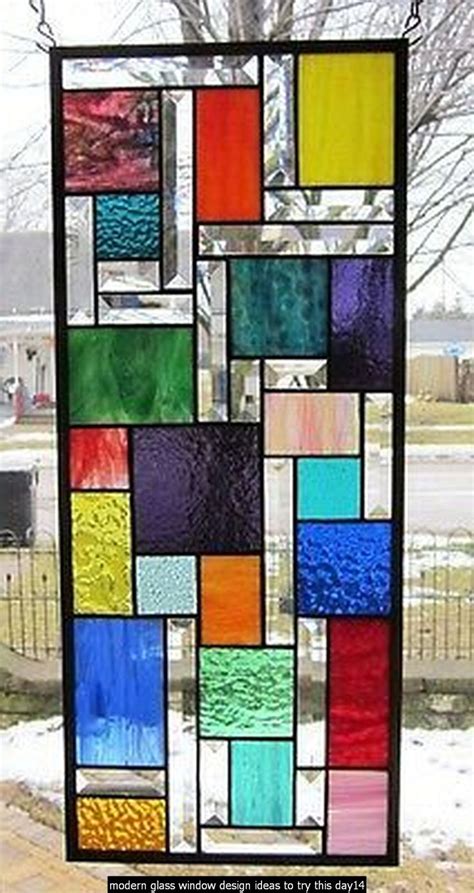 20+ Modern Glass Window Design Ideas To Try This Day | Stained glass crafts, Stained glass ...