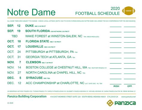 Notre Dame Football Schedule 2024 Printable - Packers 2024 Schedule