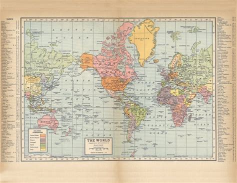 Printable World Map From 1904 a High Resolution 600 Dpi - Etsy