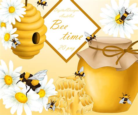 Honey bee clipart | Animal Illustrations ~ Creative Market