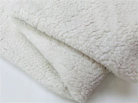 LUSH FABRIC Sherpa Fleece Fabric Super Soft Stretch Material Home Decor ...