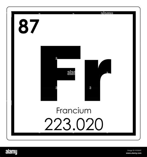 Francium chemical element periodic table science symbol Stock Photo - Alamy