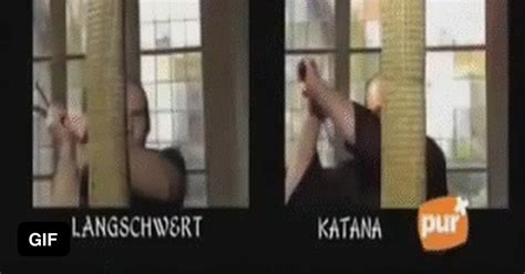 Katana vs longsword cutting capabilities - 9GAG