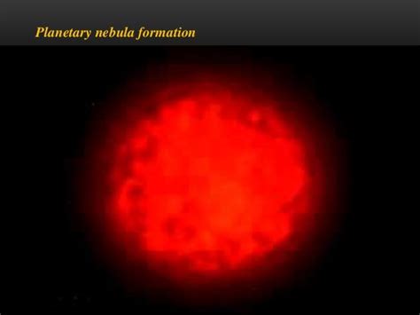 Planetary nebulae formation