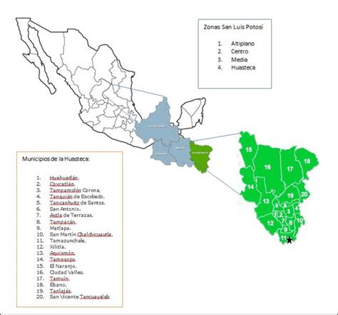 La Huasteca Map