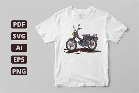 Motorcycle Vintage Illustration Graphic by DesignClub · Creative Fabrica