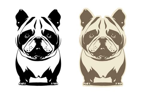 Bulldog Silhouette Illustration Art design 28122663 Vector Art at Vecteezy