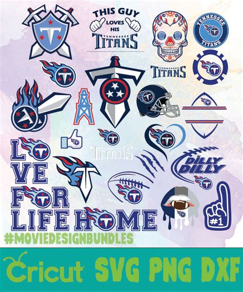 TENNESSEE TITANS LOGO BUNDLES SVG PNG DXF - Movie Design Bundles