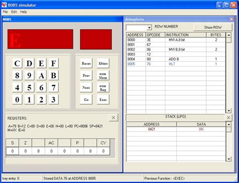 future engineers: 8085 simulator with keyboard interface