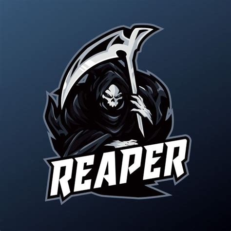 Premium Vector | Reaper mascot for sport and esport logo | Logo design art, Game logo design ...