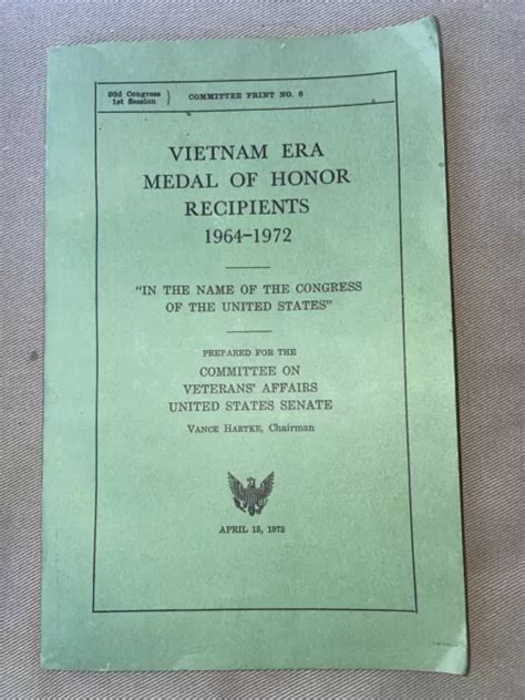 VIETNAM ERA MEDAL of Honor Recipients 1964 - 1972 - Veteran Affairs ...