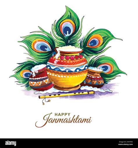 Happy janmashtami festival background Stock Vector Image & Art - Alamy