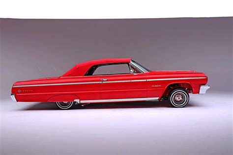 1964 Chevrolet Impala Convertible Super Sport Top Up Passenger Side Profile - Lowrider