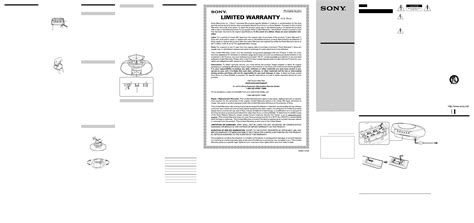 User manual Sony CFD-S350 (English - 2 pages)