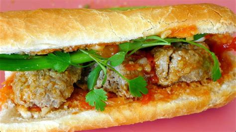 Vietnamese Meatball Sandwich Recipe - Bánh Mì Xíu Mại - YouTube