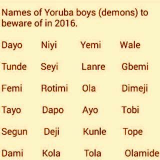 Names Of Yoruba Boys To Avoid This Year(pics) - Romance - Nigeria