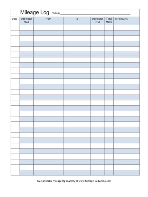 Printable Mileage Log Pdf - Fill Online, Printable, Fillable, Blank ...